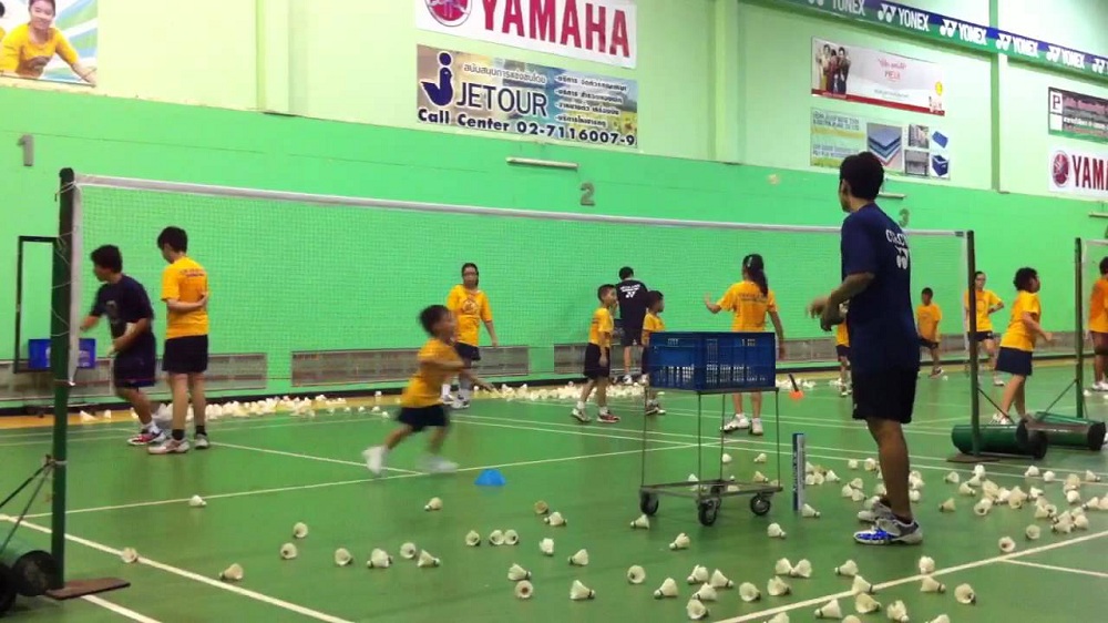 YouTube Look at this five-year-old playing badminton.
